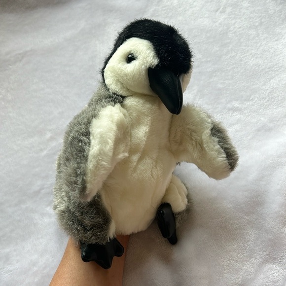 Folktails- Penguin Hand Puppet- preowned some wear- cute school Arctic - Picture 3 of 11